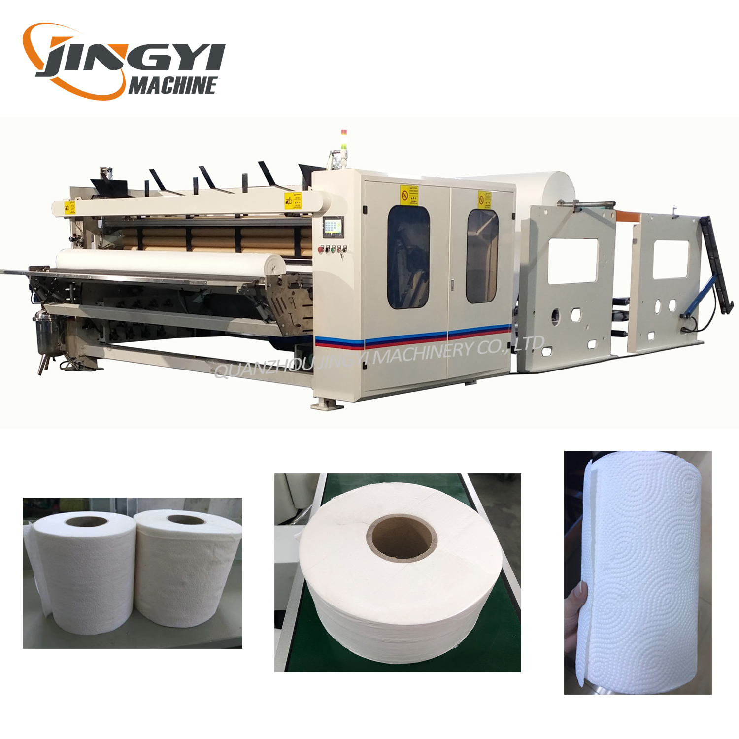 Máquina rebobinadora automática de papel higiénico JRT Maxi Roll